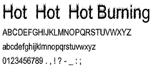 Hot_ Hot_ Hot Burning font